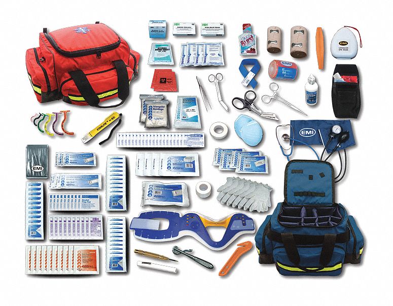 Response Kit: 116 Components, Nylon, Bag, Blue, Medication Included, Nylon