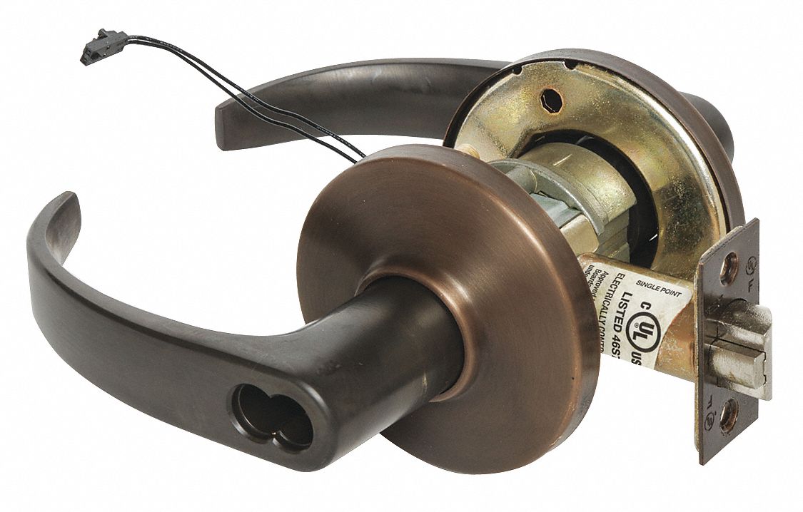 STANLEY SECURITY SOLUTIONS, Storeroom Lever Locksets, Bronze, Door