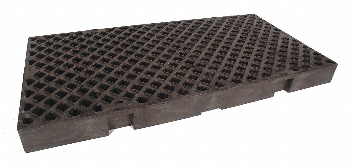SPILL DECK GRATE, 52 IN X 26 IN X 4 IN, 2222, 53CP22, BLACK
