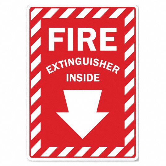 Plastic, Mounting Holes Sign Mounting, Fire Sign - 40KF53|1889 - Grainger