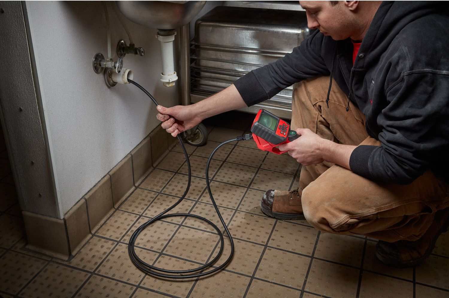 MILWAUKEE Video Borescope, 0.39 in. dia. 40KJ37231621 Grainger