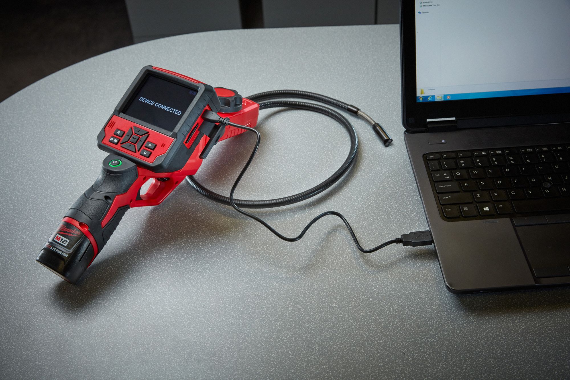 MILWAUKEE Video Borescope 640 x 480 Px Res., 3 ft Observation Dp, 3.5