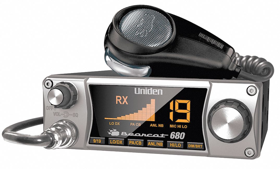 CB Radio, Number of Channels 40, Silver - Grainger
