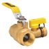 Brass 3-Way Ball Valves with Drain, 2-Piece Valve Structure