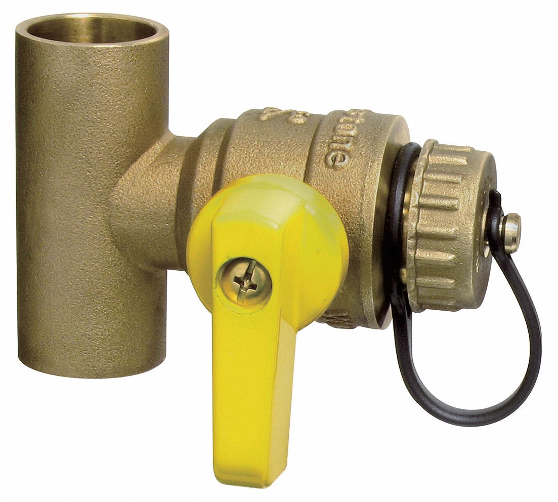 WEBSTONE 3/4" Low Lead Brass Boiler Drain Valve, Cup x Cup 40L220