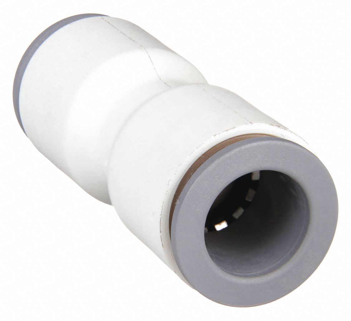 STRAIGHT UNION: NYLON, PUSH-TO-CONNECT X PUSH-TO-CONNECT, FOR ¼ X ¼ IN TUBE OD, 10 PK
