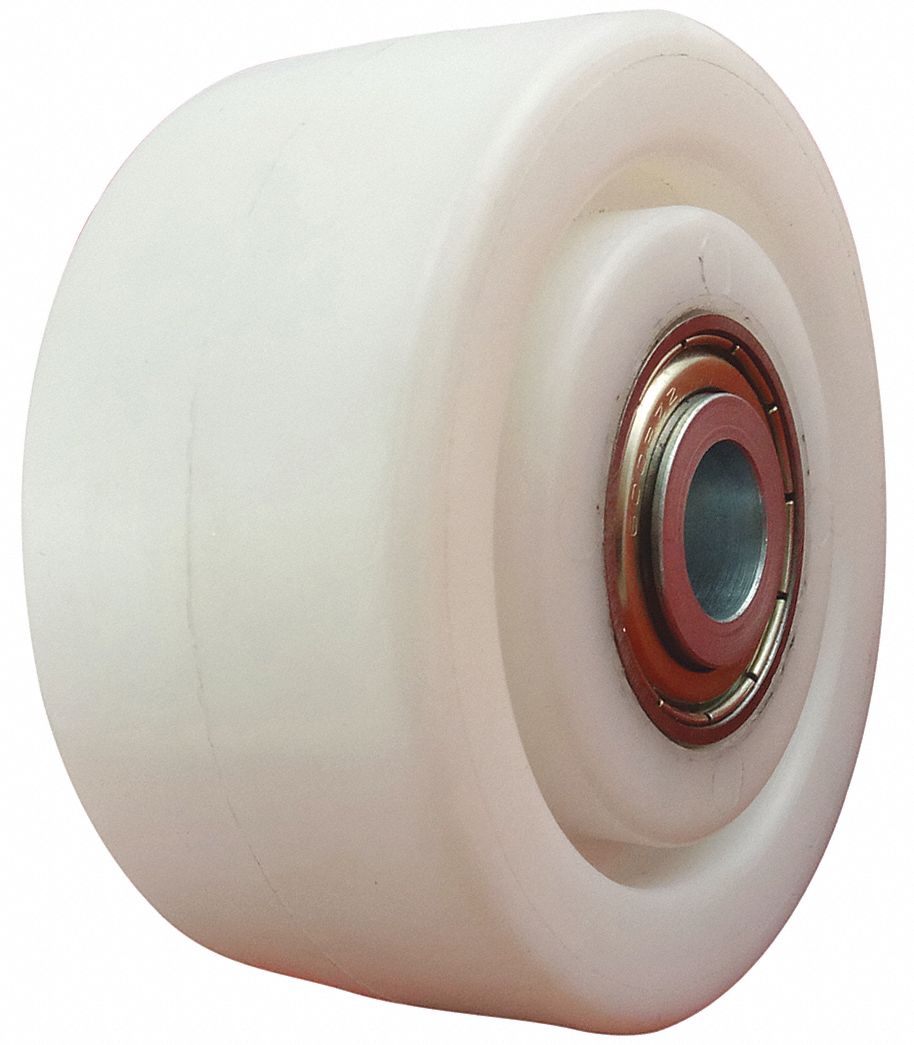 NYLON TREAD WHEEL, 3 IN WHEEL DIAMETER, 1¼ IN WHEEL W, 660 LB LOAD RATING