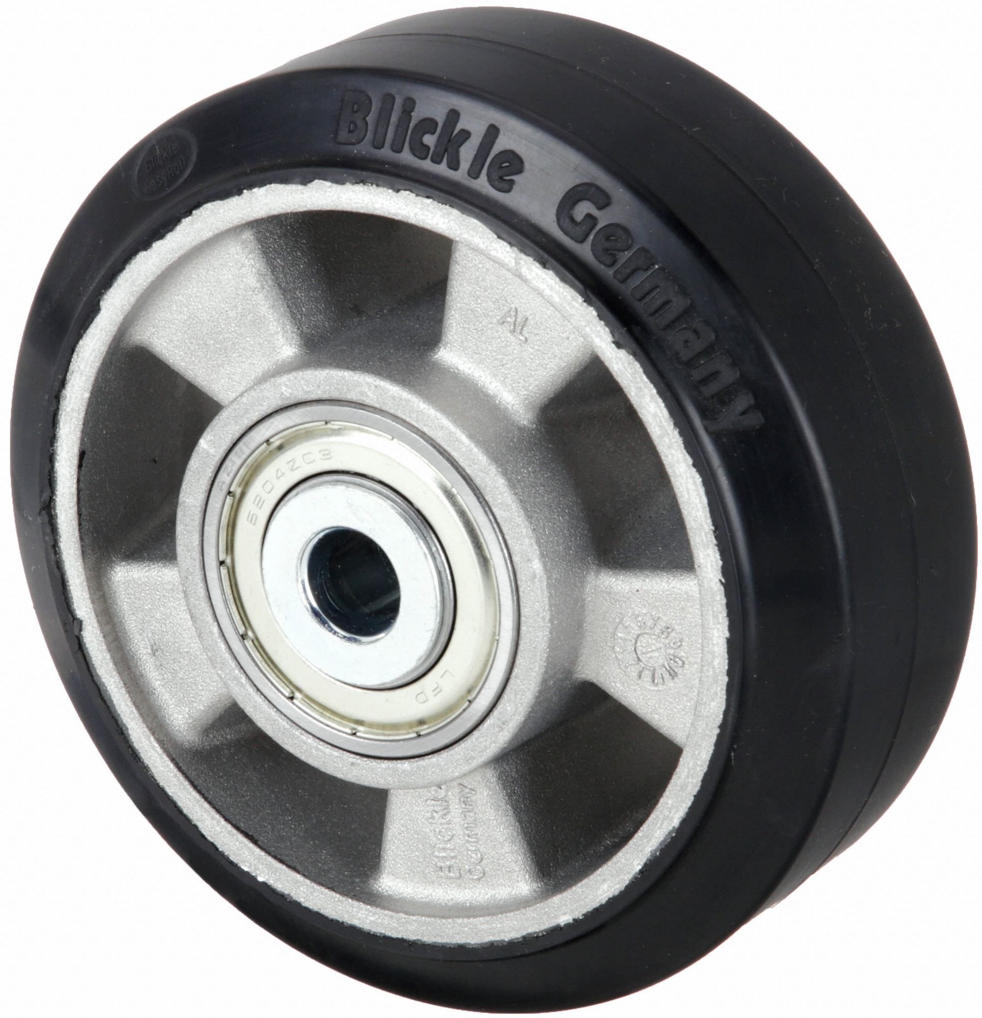 CASTER WHEEL,RUBBER,5 IN.,595 LBS.