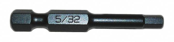 POWER BIT,5/32" TIP,1/4" HEX SHANK,PK5