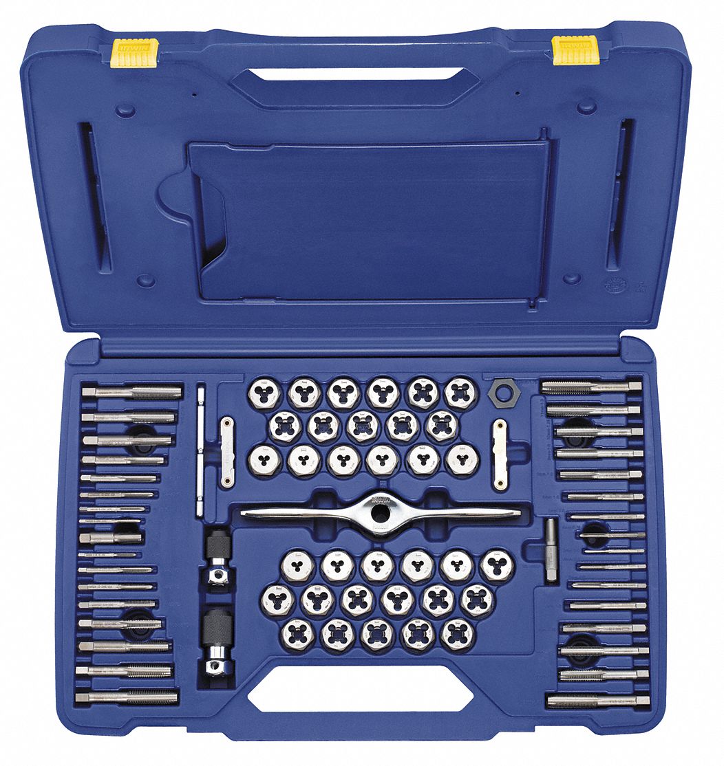 IRWIN HANSON Tap and Die Set, Number of Pieces 75, Die Shape Hex, Tap