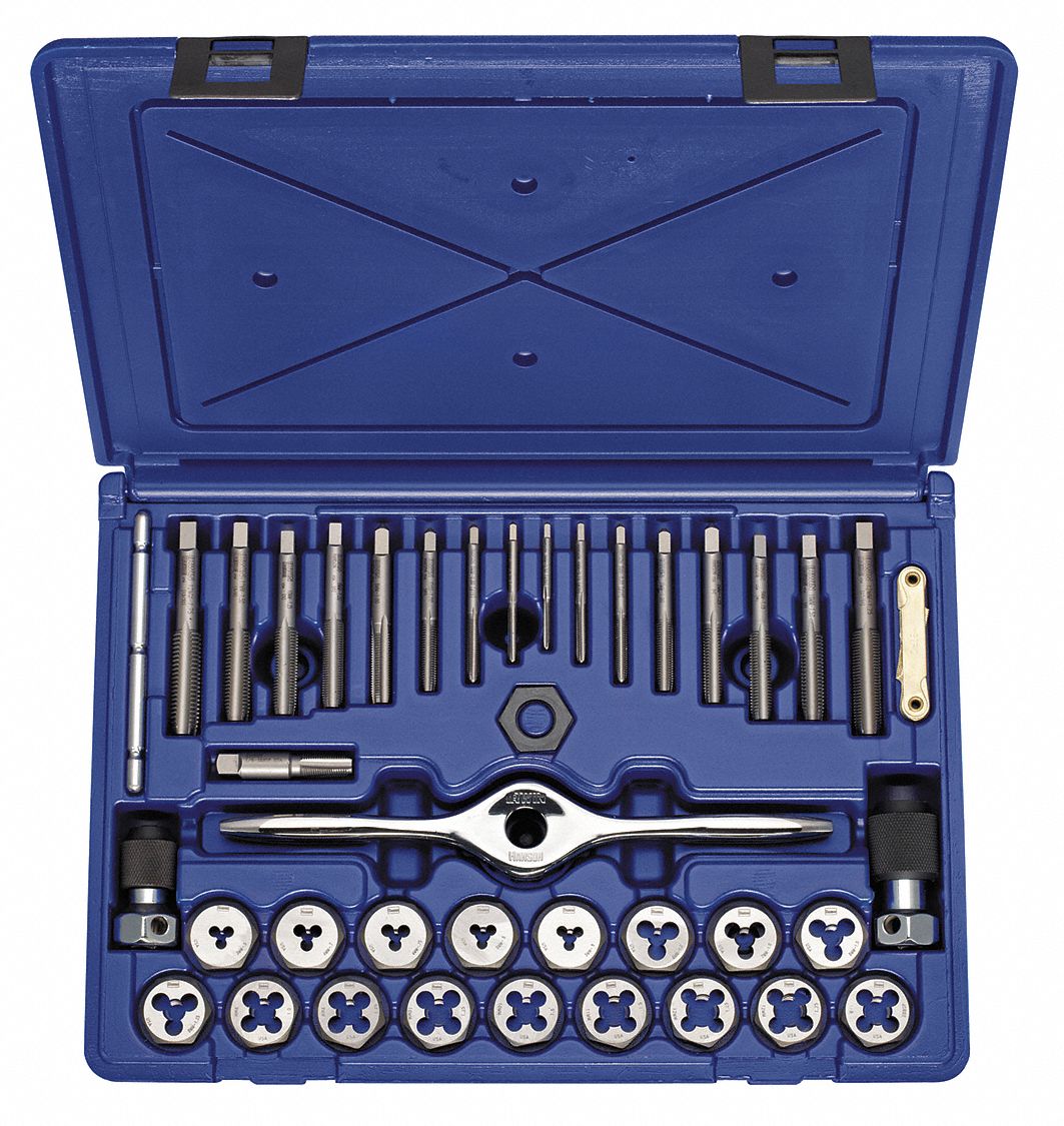 TAP AND DIE SET,40 PIECES,HEX SHAPE
