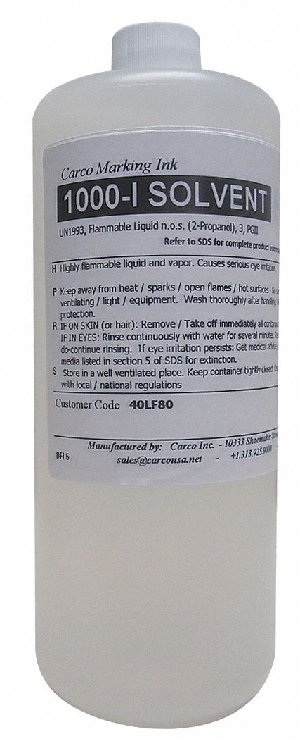 Marking Ink: Non-Settling, Dye Ink Type, 25 to 60 sec, Clear