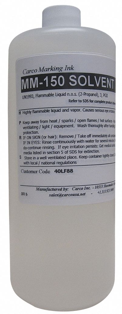 Marking Solvent: Pigment