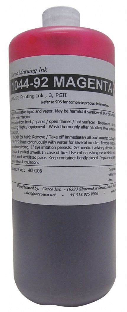 Marking Ink: Non-Settling, Dye Ink Type, 10 sec, Pink