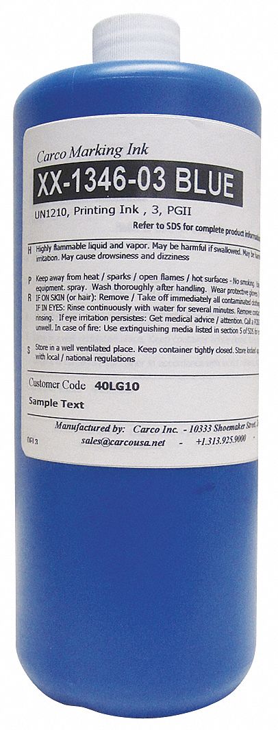 Marking Ink: Pigment Ink Type, 10 sec, Blue