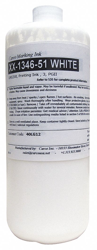 Marking Ink: Pigment Ink Type, 10 sec, White