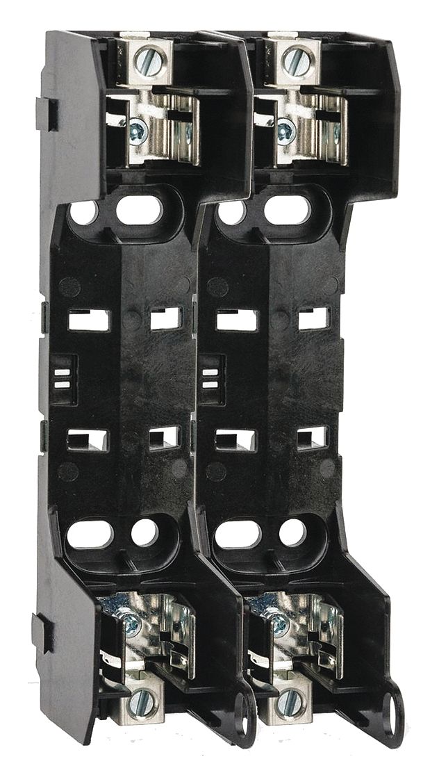 Fuse Block: Open Block Design, 2 Pole, 600 V AC, Box Lug, Non-Indicating
