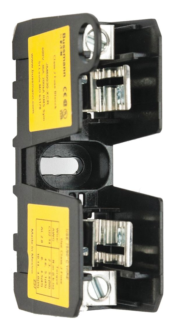 Fuse Block: Open Block Design, 1 Pole, 600 V AC, Box Lug, Non-Indicating