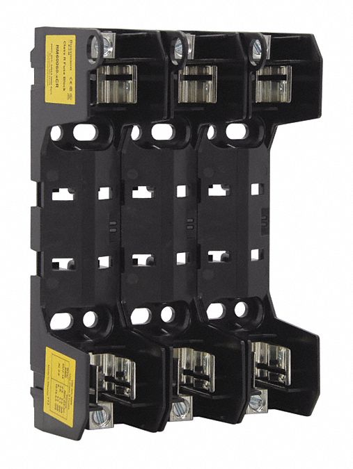 FUSE BLOCK, FITS INDUSTRIAL FUSE TYPE, 3 POLES, 31 TO 60 A, 600V AC/300V DC