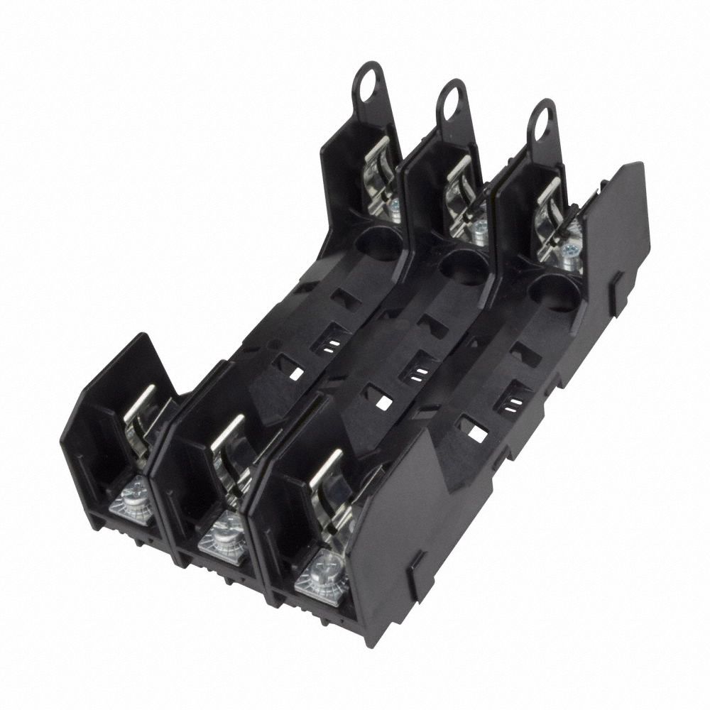 FUSE BLOCK, FITS INDUSTRIAL FUSE TYPE, 3 POLES, 0 TO 30 A, 600V AC