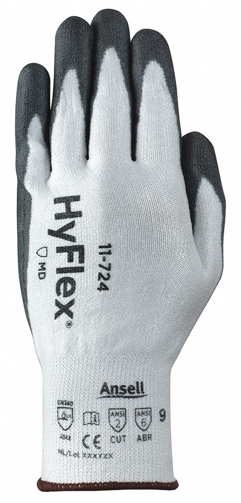 Ansell Guantes Resistentes A Cortes Hyflex® 11 724 Nivel A2 Poliuretano Talla 7 Grisblanco 3972