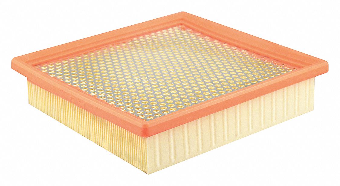 Automotive Air Filter: Panel, Engine, Rectangular, Panel, 8 11/16 in Overall Lg