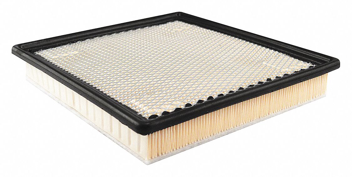 Automotive Air Filter: Panel, Engine, Rectangular, Panel, 11 3/16 in Overall Lg