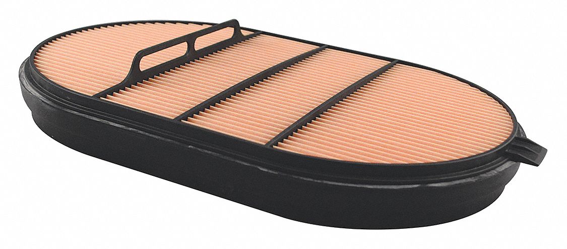 Automotive Air Filter: Round-Oval, Engine, Round, Channel Flow, 2 5/16 in Overall Ht