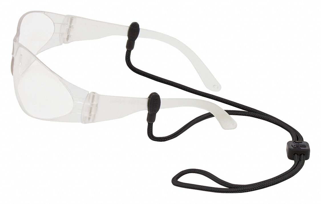 CHUMS Eyewear Retainer, Black, Adj. to 26" 738G8912121100 Grainger