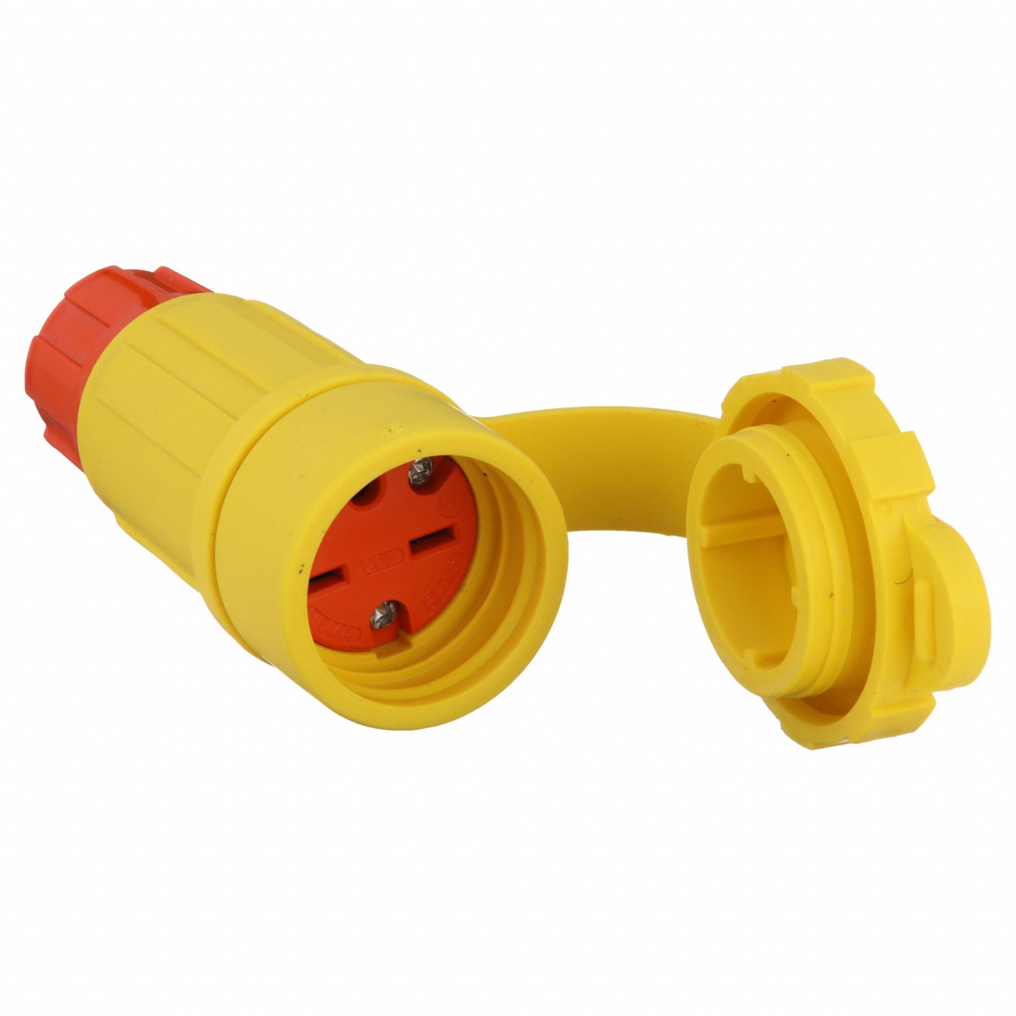 Watertight Straight Blade Connector: 6-15R, 15 A, 250V AC, 2 Poles, Yellow