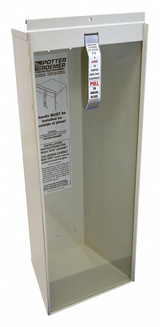 FIRE EXTINGUISHER CABINET,24 IN. H,WHITE