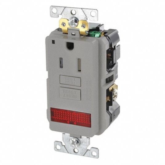 LEVITON GFCI Receptacle, GFCI Receptacle/Pilot Light Wiring Combination