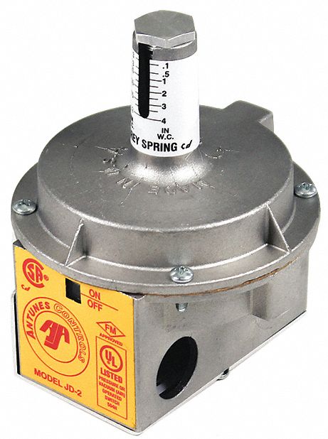 ANTUNES CONTROLS, Mfr Part # JD-2-GREY, Air Pressure Switch