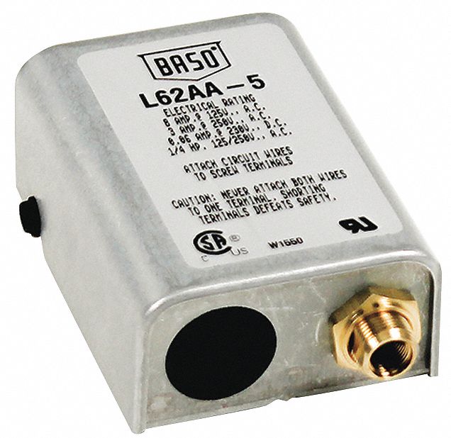 Johnson Controls Baso L62aa 5 Pilot Switch Manual Reset Quart HP 125 250vac for sale online 