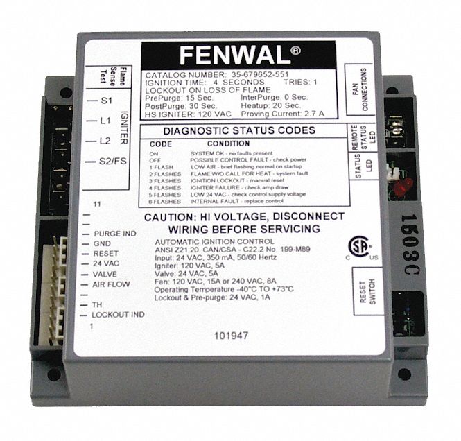 FENWAL IGNITION CONTROLS, Fits Fenwal Ignition Controls Brand, 35