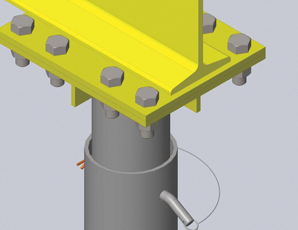 CALDWELL Portable Gantry Crane, 2,000 lb Load Capacity, 4.66 in I Beam