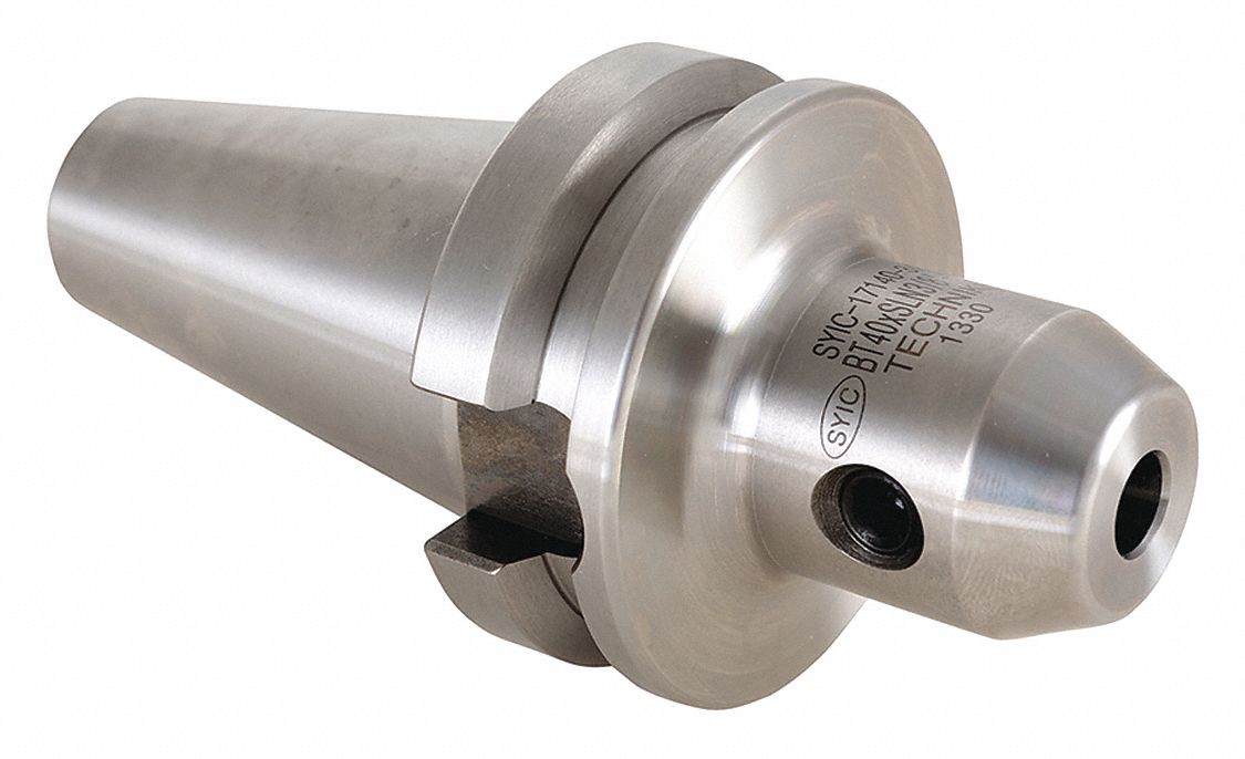 TECHNIKS End Mill Holder, Taper Size BT40, Bore Dia. 3/16 in