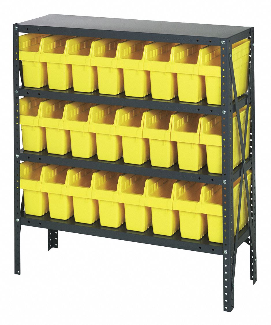 QUANTUM STORAGE SYSTEMS, 36 in x 12 in x 39 in, 1 Sided, Bin Shelving