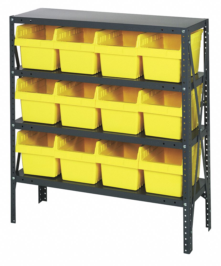 QUANTUM STORAGE SYSTEMS, 36 in x 12 in x 39 in, 1 Sided, Bin Shelving ...