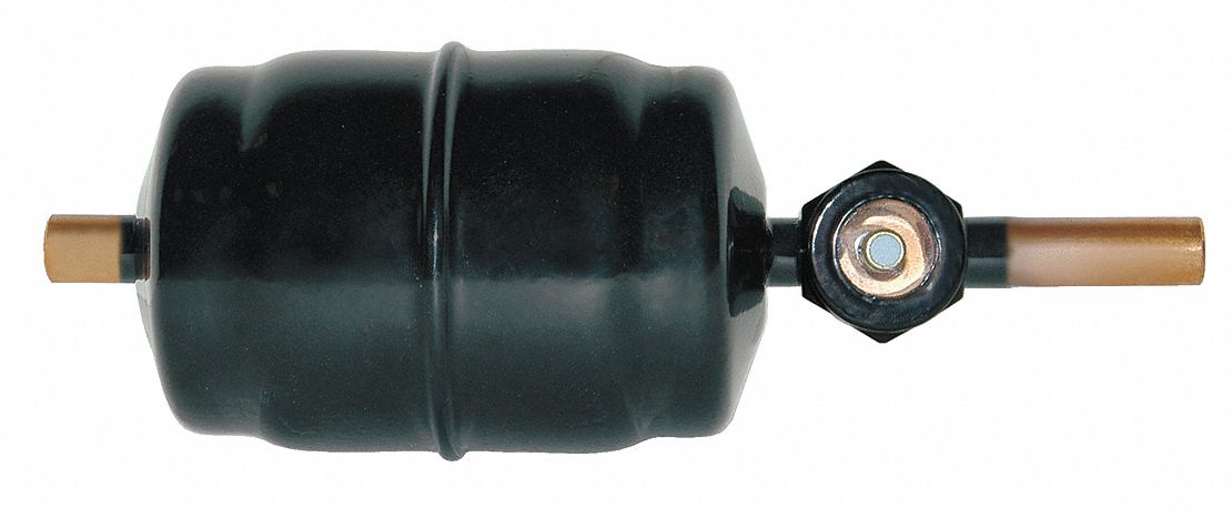 Liquid Line Filter Dryer: Steel, For 5.2 ton System, Molecular Sieve, 8.3 in Lg