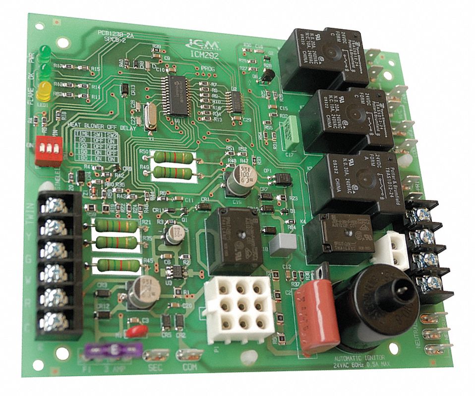 ICM Furnace Control Board, 115 Input Voltage, 24 Control Volts - 40N230|ICM292 - Grainger