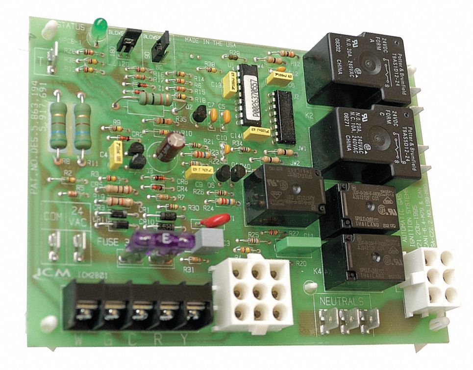 ICM Furnace Control Board, 98 to 132 Input Voltage, 24 V Control Volts