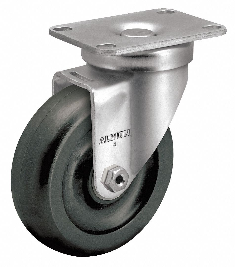 COLSON, 6 in Wheel Dia., 300 lb, NSFListed Plate Caster 40N44002PB04041SPQ Grainger