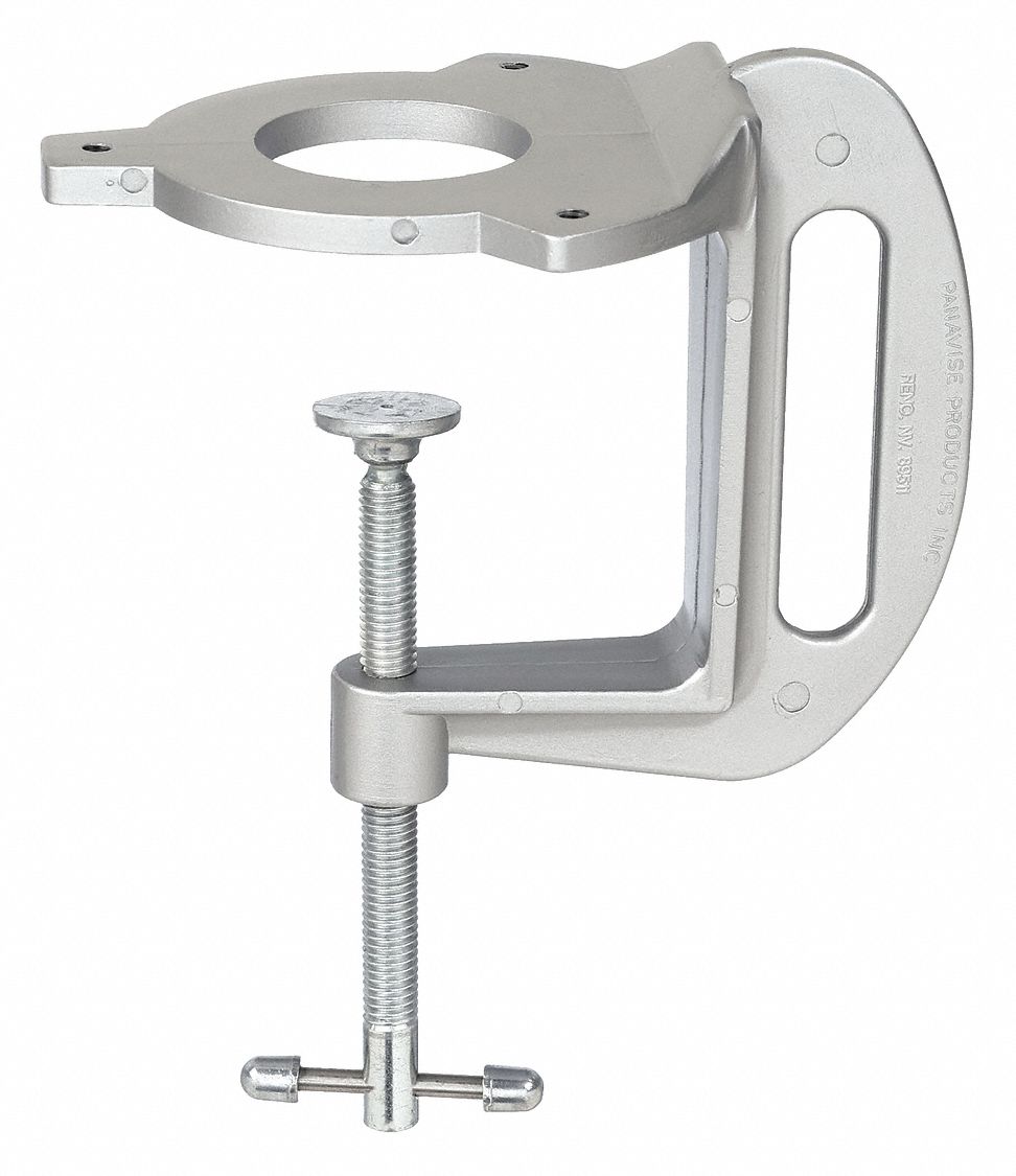 PANAVISE, Cast Zinc, 6 15/16 in Overall Lg, ClampOn Vise Base 40N535