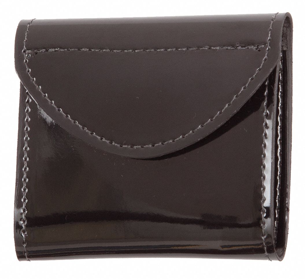Glove Pouch: Black, Synthetic Polymer, High Gloss, Hook-and-Loop Closure