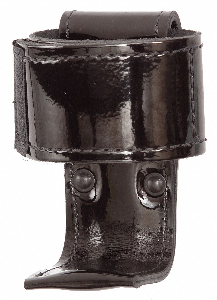 Radio Pouch: Black, Synthetic Polymer, High Gloss, For 2 1/4 in Belt Wd