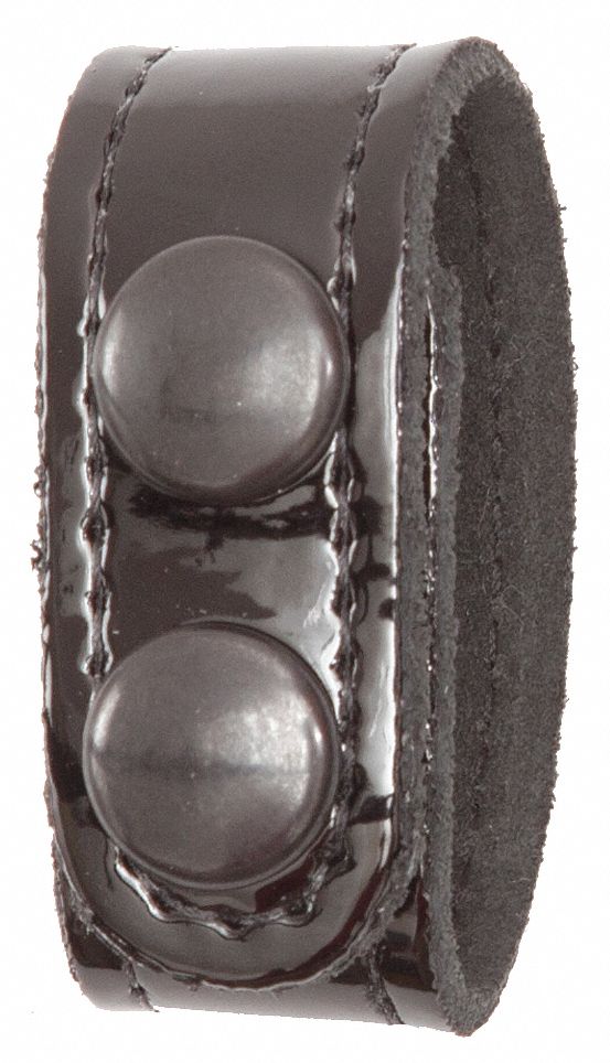 Belt Keeper: High Gloss Synthetic Polymer, Black, Snap