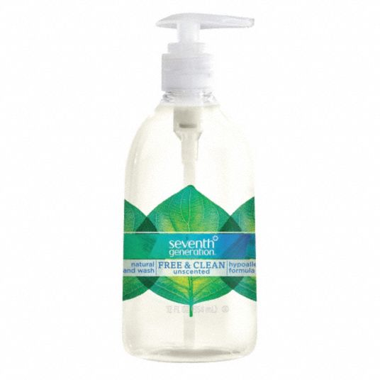 Unscented, Liquid, Hand Soap, 12 oz, Pump Bottle, None, PK 8 Grainger