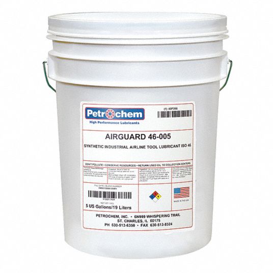 PETROCHEM, Synthetic, -55°F, Air Tool Lubricant - 40P266|AIRGUARD 46 ...