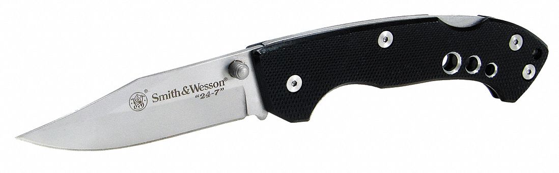 Folding Knife: 3 in Blade Lg, 4 1/2 in Closed Lg, 7 1/2 in Overall Lg, Aluminum